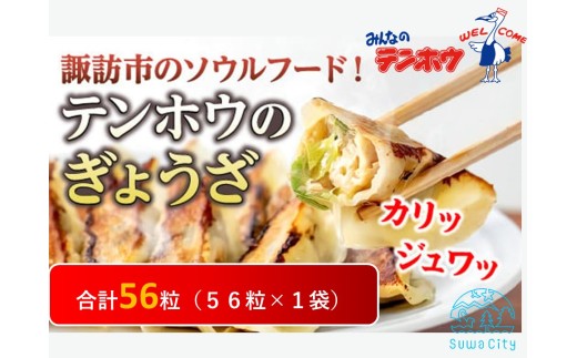 テンホウのぎょうざ（袋入り/冷凍生）1袋[56粒]（シナモン・八角入り）／ テンホウ ぎょうざ ギョウザ 餃子 冷凍 信州 長野県 諏訪市 諏訪 【21-03】