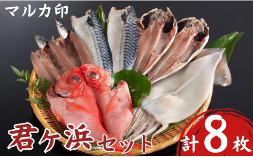 マルカ印 君ヶ浜セット 釣り金目開き さんま開き さば干物 あじ開き 一夜干しいか 干物セット 干物詰め合わせ 詰合せ 干物詰合せ 個包装 贈り物 ギフト プレゼント 贈答 冷凍 冷凍干物