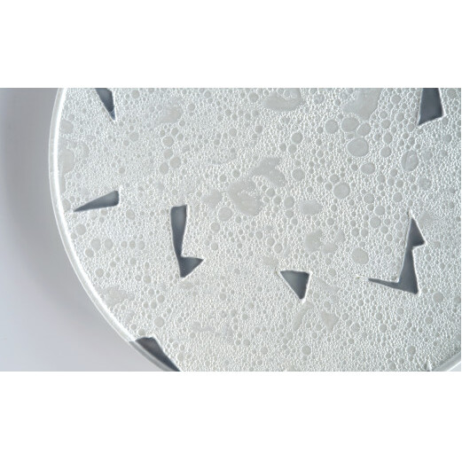 グレー角紋白泡雲銀フラットプレート 2枚セット 松尾陶器 A30-200_イメージ3