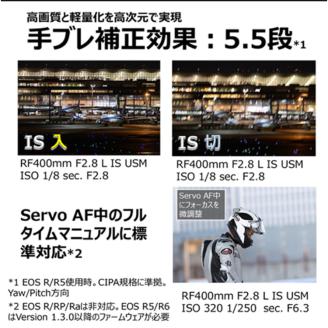 キヤノン Canon 望遠Lレンズ RF400mm F2.8 L IS USM ｜ キヤノン Canon カメラ レンズ  写真 撮影