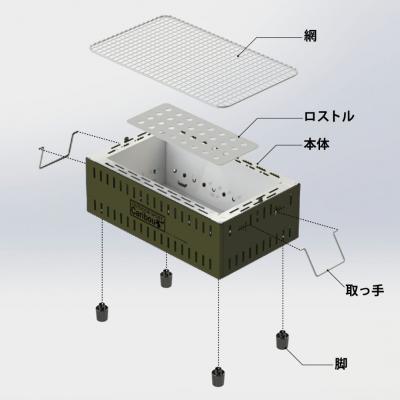 ふるさと納税 三条市 『ゆるキャン△』卓上シチリン(オリーブグリーン)キャンプ アウトドア ソロキャンプ【015S067】 |  | 03