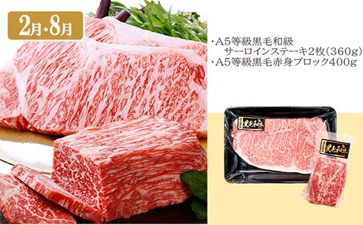 定期便(6回配送)A5等級鹿児島県産黒毛和牛三昧II-0016【1166763】_ ふるさと納税 定期便 牛肉 豚肉 霜降り 焼肉 黒毛和牛 サーロイン ステーキ 切り落とし ホルモン しゃぶしゃぶ 