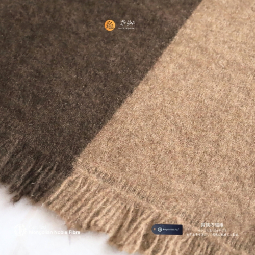 『Noble Fibre』100％ヤク・マフラー ベージュインターシャ【高級 おしゃれ ファッション カシミア より暖かい 防寒】 G3337