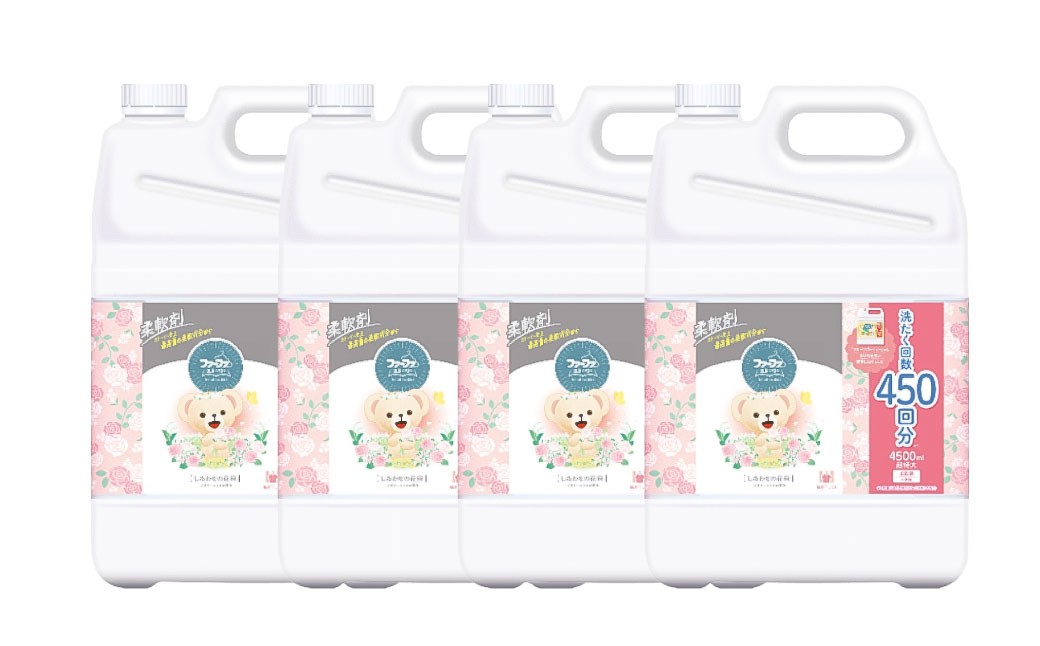 
            ファーファ柔軟剤 ストーリーしあわせの花束4,500ml×4個 洗濯 日用品 部屋干し 抗菌 48時間抗菌 静電気防止 赤ちゃん 超特大 防臭 花粉対策
          