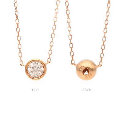 ふるさと納税 甲府市 K18ピンクゴールド シンプルダイヤモンドネックレス(0.3ct)60-8953 |  | 01