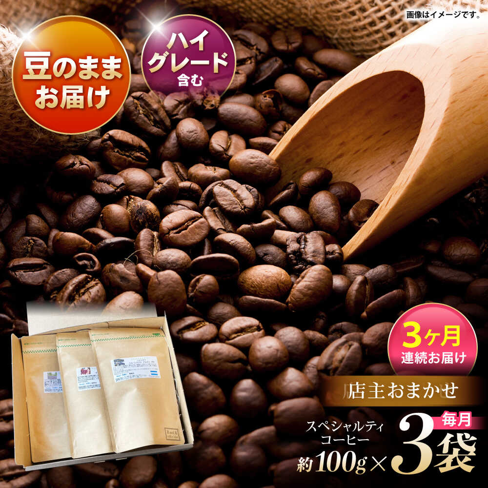 【ふるさと納税】【3回定期便】自家焙煎ハイグレードコーヒーを含むおまかせセット(豆のまま) / ハイグレードコーヒー ブレンド コーヒー 豆 / 諫早市 / R and R coffee labo [AHCJ039]