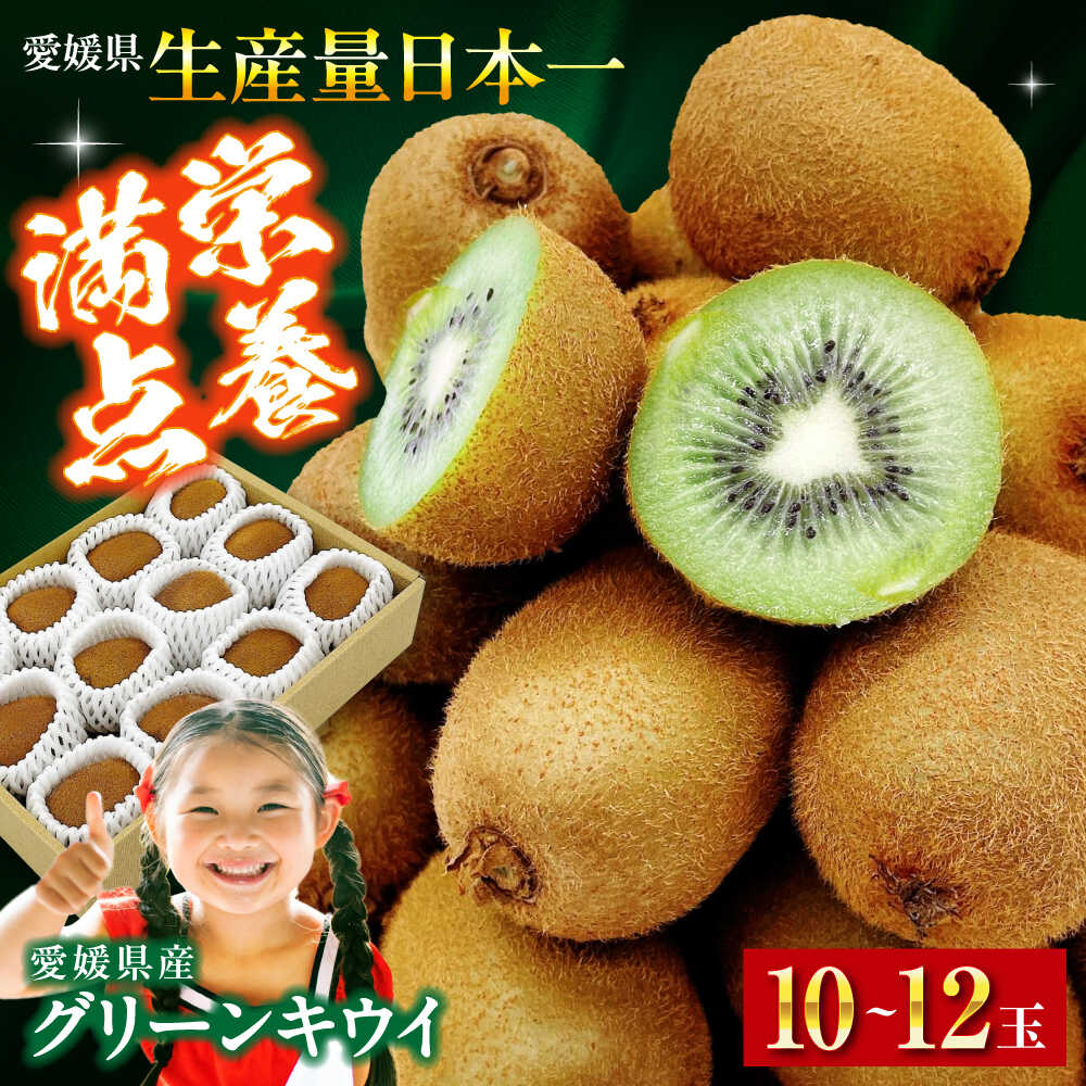 【ふるさと納税】【先行予約】【2026年1月中旬から順次発送】愛媛県産 グリーンキウイ 10玉〜12玉入 | 人気 おすすめ ランキング おいしい 甘い きうい キューイ kiwi ヘイワード 大洲市/株式会社フジ・アグリフーズ[AGBA016] 10000 10000円
