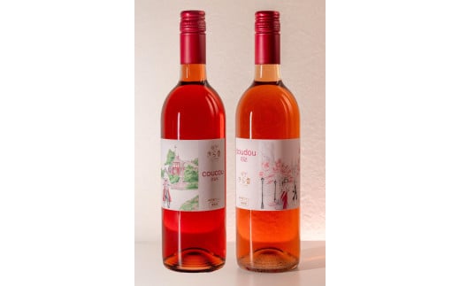きら香ぶどう酒醸造 ドライ(辛口)ロゼワイン2種飲み比べ「coucou/doudou」