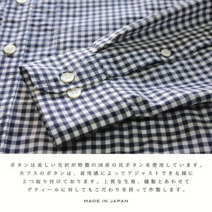 　播州織メンズシャツ「THE INDUSTRY WORKS」（1着）【TIW_011（ネイビー×ホワイト）】  36-2