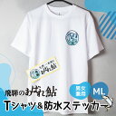 【ふるさと納税】飛騨のあばれ鮎 Tシャツ&防水ステッカー 男女兼用 M L ［Q788］10000円 1万円