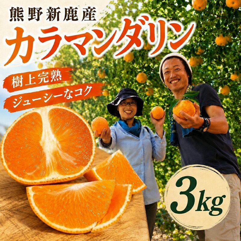 【ふるさと納税】 【2027年4月よりお届け！】先行予約【アタシカ果樹】 熊野新鹿産カラマンダリン（3kg） 柑橘 フルーツ みかん 熊野