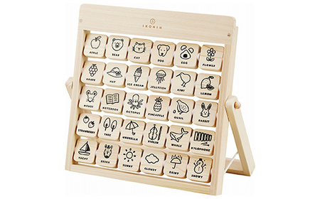 塗料を使わない檜のおもちゃ IKONIH アルファベット おもちゃ 玩具 ひのき F6Q-367