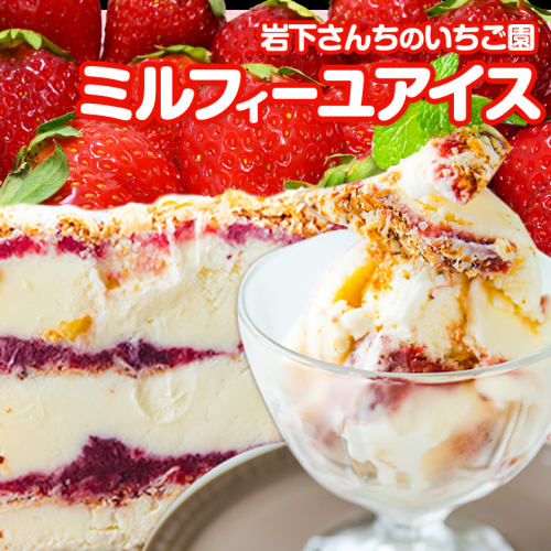 アイス 南阿蘇岩下さんちのいちご園 オリジナル ミルフィーユ アイス 2000ml 熊本県南阿蘇村《60日以内に出荷予定(土日祝除く)》苺 イチゴ