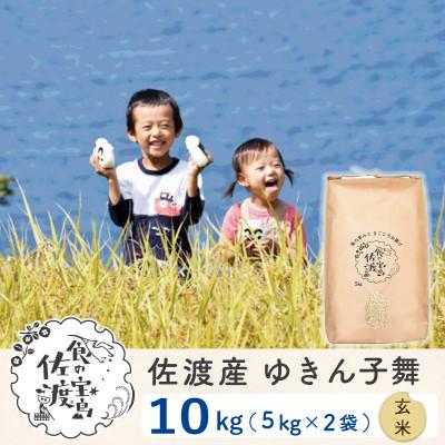 ふるさと納税 佐渡市 【新米予約】佐渡島産ゆきん子舞 玄米10Kg(5Kg×2袋) 令和7年 〜農薬5割減〜