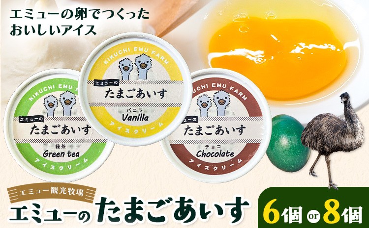 
                  エミューのたまごアイス 6個入り  8個入り エミュー観光牧場 《30日以内に出荷予定(土日祝除く)》 熊本県 菊池市 卵 たまご エミュー 食用卵 アイス デザート 国産 熊本県産 産地直送 送料無料
                