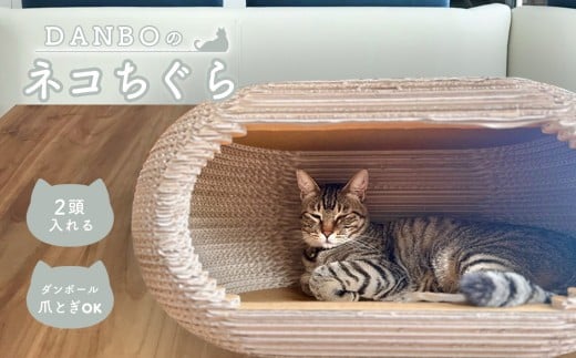 DANBOのネコちぐら（段ボール製） ／ ネコちぐら 段ボール ペットハウス 猫用 ハウス 室内 軽量 組立簡単 キャットハウス ペット用品 頑丈 厚木市 No.853
