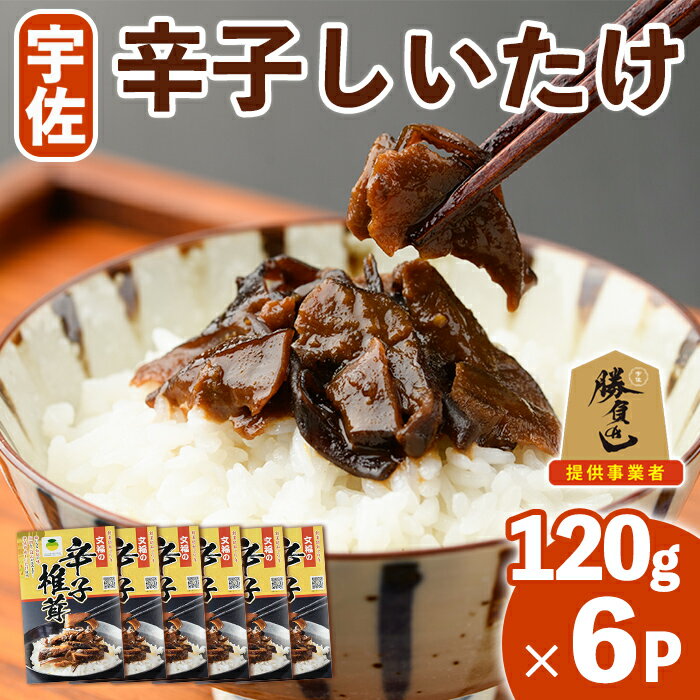 【ふるさと納税】宇佐名物 辛子椎茸 (計720g・120g×6P) しいたけ シイタケ からし きのこ 佃煮 ご飯のお供 おつまみ【102200500】【観光館　文福】