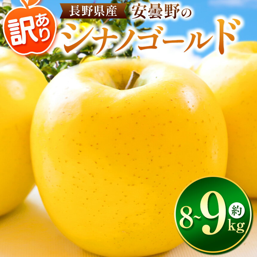 【ふるさと納税】*訳あり シナノゴールド 約8～9kg 【2025年先行予約】 ｜ 東印平林農園 リンゴ りんご 林檎 果物 フルーツ 果実 果汁 シナノゴールド しなのゴールド 家庭用 わけあり 訳アリ 長野県 松川村