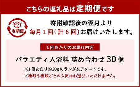 【 6ヶ月定期便 】 バラエティ入浴料 詰め合わせ 日本製 【 30個 】 入浴剤 詰め合わせ お風呂 おふろ セット 定期便 ギフト