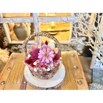 ふるさと納税 河南町 ドライフラワー籠アレンジ |  | 01