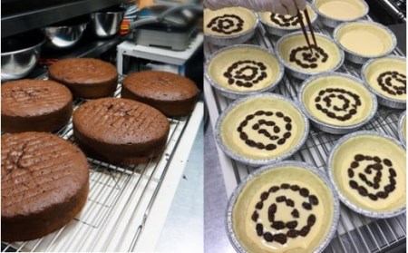 人気ケーキセット「会津山塩がとー塩っこら」＋「ラムレーズンチーズケーキ」  KBC004