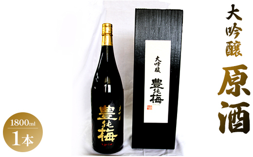 
華やかな香りの大吟醸原酒(ギフト用)1800ml - 日本酒 お酒 さけ 豊能梅 とよのうめ 送料無料 アルコール のし 贈り物 晩酌 gs-0068
