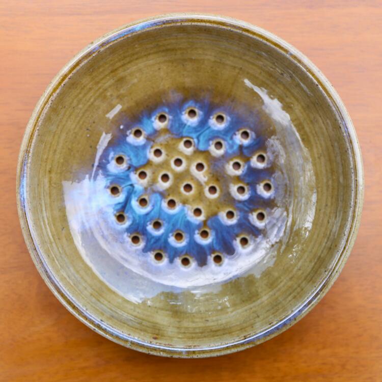 【ふるさと納税】若杉窯 蒸し皿(グリーン)/直径23cm×高さ6cm W-ww-141A