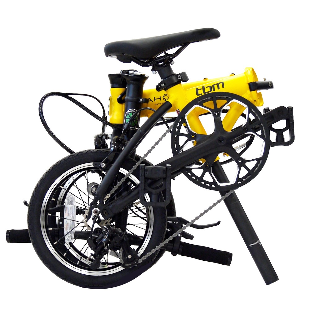 DAHON 折りたたみ自転車 tbm 14インチ【Chrome Yellow（クロームイエロー）】3段変速 超軽量 コンパクト オリジナルシフター キャリパーブレーキ　武田産業│ダホン 通勤 通学_イ