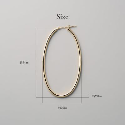 ふるさと納税 甲府市 ≪MONICE≫K18イエローゴールド オーバルフープピアス【TE-136】 |  | 02