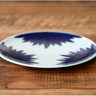 伯父山 菊の馨 21.5cm丸プレート 有田焼 A14-49_イメージ5