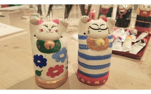 
            招き猫 絵付け 体験 1名様分 （招き猫美術館入館券付き）【 招き猫美術館　岡山県岡山市 オリジナル まねきねこ まねき猫 入館券付き おすすめ 岡山県 】
          