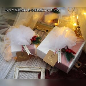 DC-011_【クリスマス近辺発送】クリスマスあんフラワークッキー　食べられるお花！あんこのお花！ 9個入り【風呂敷ラッピング】和菓子