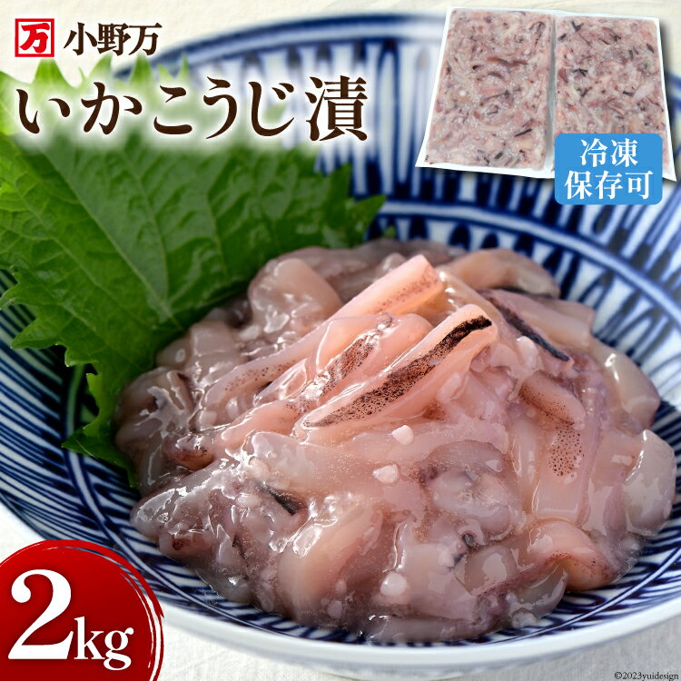 【ふるさと納税】いかこうじ漬 2kg(1kg×2p) 冷凍 [小野万 宮城県 気仙沼市 20564637] 魚 魚介類 いか イカ 冷蔵 酒の肴 おつまみ ご飯のお供 珍味 麹漬け こうじ漬け