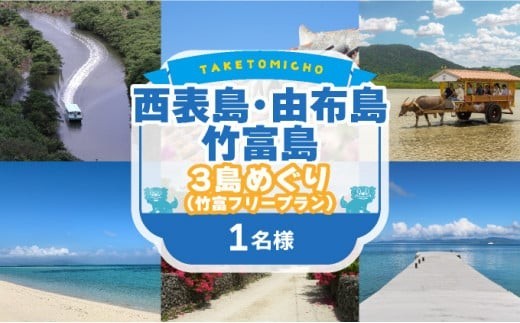 
                  西表島・由布島・竹富島３島めぐり（竹富フリープラン）
                