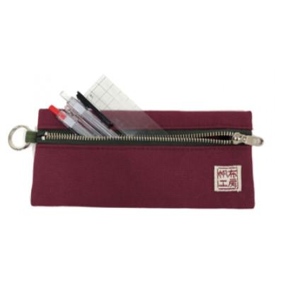 ふるさと納税 加東市 帆布工房　横長ポーチ(カーキ)　約9.5×21cm |  | 02