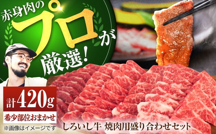 
            【牧場直送】佐賀県産 しろいし牛 焼肉用 盛り合わせ セット（希少部位）420g 【佐賀セントラル牧場】佐賀県産 肉 牛肉 国産 焼肉 BBQ 食べ比べ おすすめ 人気 オススメ ご褒美 九州 佐賀県 白石町 [IAH001]
          