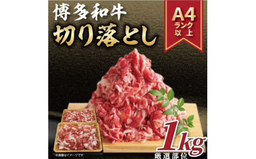 博多和牛切り落とし1000g(500g×2パック)(牛肩又はバラ)