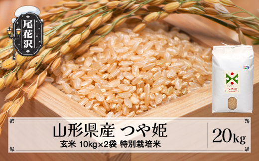 【先行予約】新米 つや姫 玄米 20kg 11月上旬発送 特別栽培米 令和8年産 2026年産 山形県産 ※沖縄・離島への配送不可 on-tsgxb20-11f
