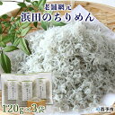 【ふるさと納税】＜老舗網元 浜田のちりめん 360g(120g×3袋)＞ かたくちいわし カタクチイワシ 小魚 のし対応可 お祝い 内祝い ギフト 贈答 贈り物 プレゼント カルシウム 乾物 小分け 国産 マルヨシ水産 特産品 愛媛県 西予市【冷蔵】『1か月以内に順次出荷予定』