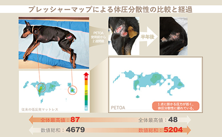 【ペット用品 犬】犬用床ずれ防止エアマット PETOA-ペトア- (中型犬用) ブルー 寝たきりのワンちゃん向け