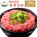 【ふるさと納税】鹿児島県産本マグロのネギトロ 合計300g（100g×3袋） ねぎとろ ネギトロ 約6人前 まぐろ 鮪 黒マグロ おかず 国産 九州産 鹿児島県産 薩摩川内市産 冷凍 送料無料 国産 九州産 鹿児島産