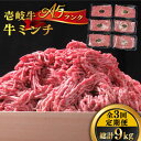 【ふるさと納税】【全3回定期便】壱岐牛 A5ランク 牛ミンチ 約500g×6《壱岐市》【KRAZY MEAT】[JER046] 冷凍配送 黒毛和牛 A5ランク 小分け ミンチ 挽き肉 ひき肉 牛肉 赤身 ハンバーグ 肉 個包装 102000 102000円