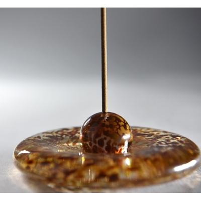 ふるさと納税 宇治田原町 玉模様ガラスお香立て　ゴールド　 |  | 03