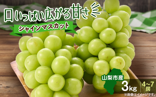 【2026年先行受付】やみつきシャインマスカット 3kg(4～7房)【配送不可地域：離島】