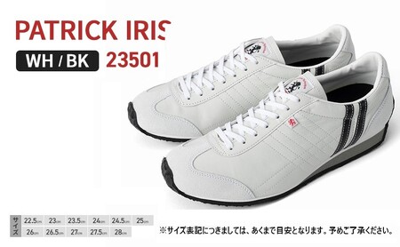 PATRICK IRIS WH/BK23501 24.0cm（EUサイズ：38）