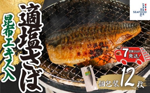 【 スピード配送 】 適塩さば 昆布エキス入 真空 個包装 12枚 さば 鯖 塩さば 塩鯖 適塩 適塩さば さばフィーレ 鯖フィーレ さばフィレ 鯖フィレ 切り身 切身 無添加 添加物不使用 小分け 個別冷凍 お弁当 惣菜 おかず 塩焼き 焼きさば 味噌煮 調理用 料理 冷凍 長期保存 お取り寄せ グルメ 魚 大容量 ギフト ふるさと納税 ふるさと納税さば 送料無料 千葉県 銚子市 エドノフーズ