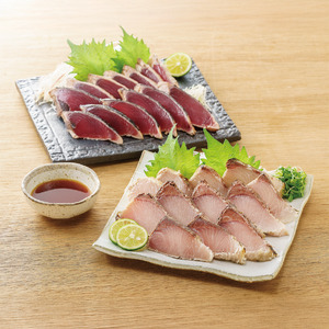 ＜高島屋選定品＞ ブリタタキ 溶岩焼 4個 (計600g) カツオタタキ 2～4本 (計800g) セット (IB001-063)