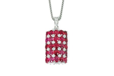 【一点もの】ルビー（5.37ct）ダイヤモンドプラチナペンダント　R76　K05132-H