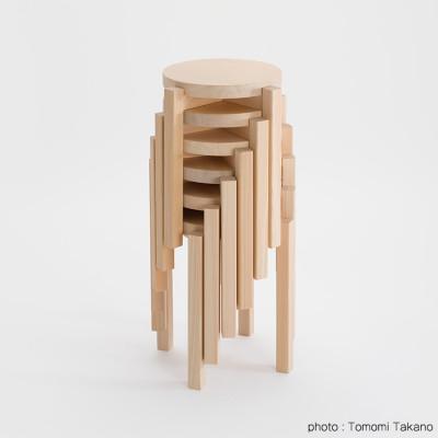 ふるさと納税 津山市 ヒノキのラウンドスツール　TSUYAMA FURNITURE |  | 02