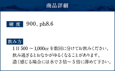 硬水ミネラルウォーター 「マグナ1800」 2L×6本 計12L